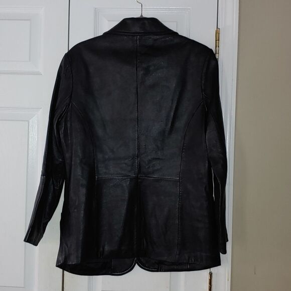 Ricardo soft black  100% leather jacket Sz SM - Picture 5 of 6